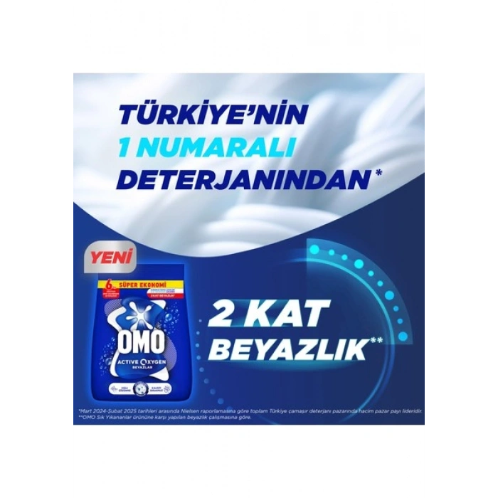 OMO Active Oxygen Beyaz Çamaşırlar İçin Toz Deterjanı 6 KG