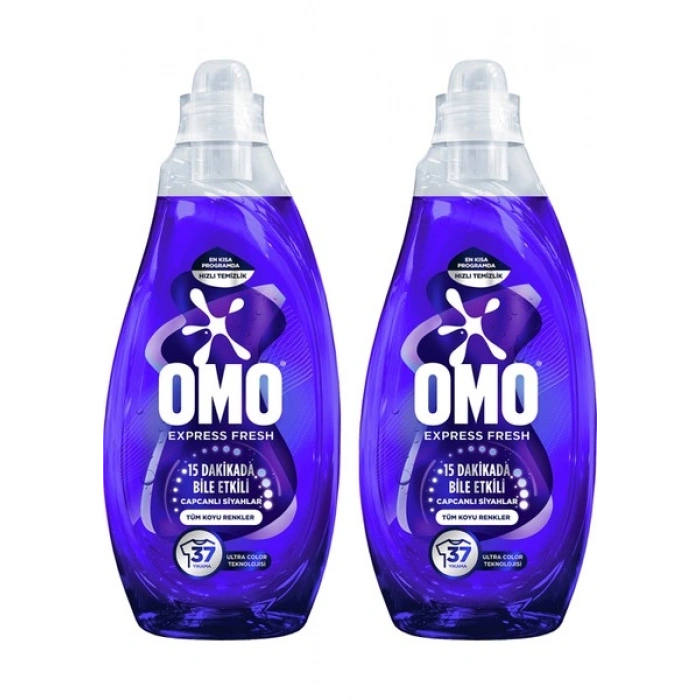 Omo Express Fresh Capcanlı Siyahlar Sıvı Çamaşır Deterjanı 1480ML X2