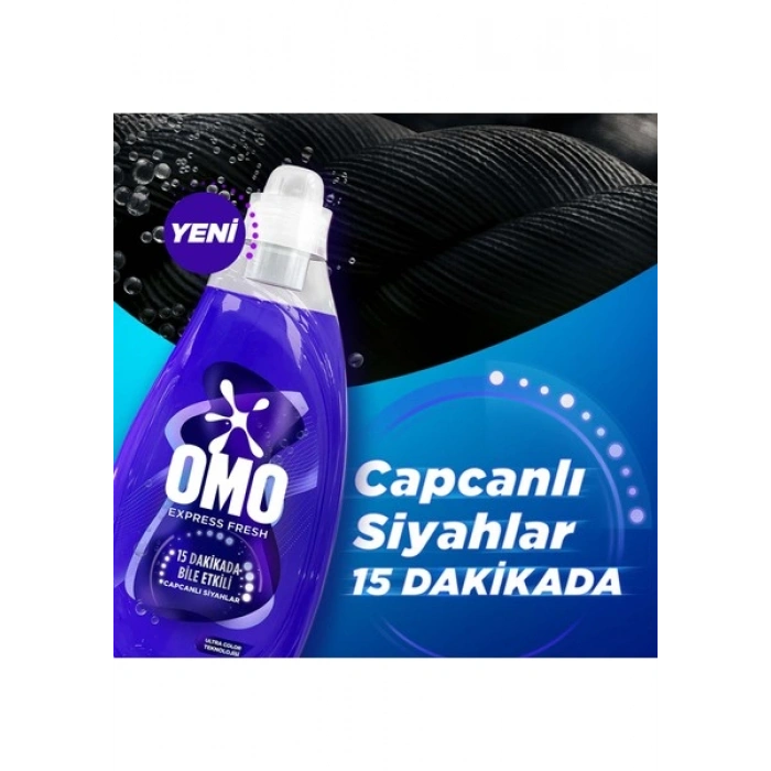 Omo Express Fresh Capcanlı Siyahlar Sıvı Çamaşır Deterjanı 1480ML X2