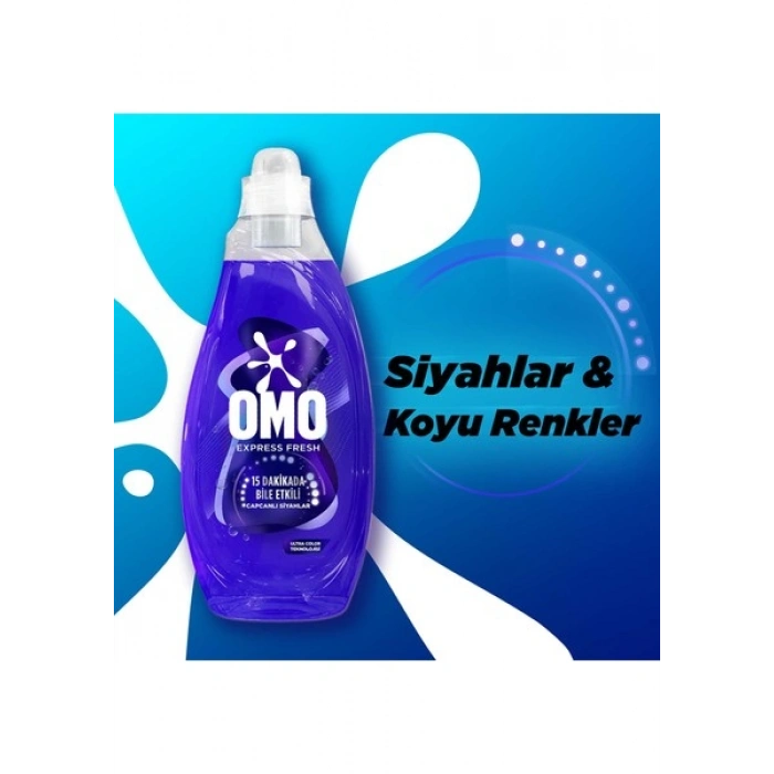 Omo Express Fresh Capcanlı Siyahlar Sıvı Çamaşır Deterjanı 1480ML X2