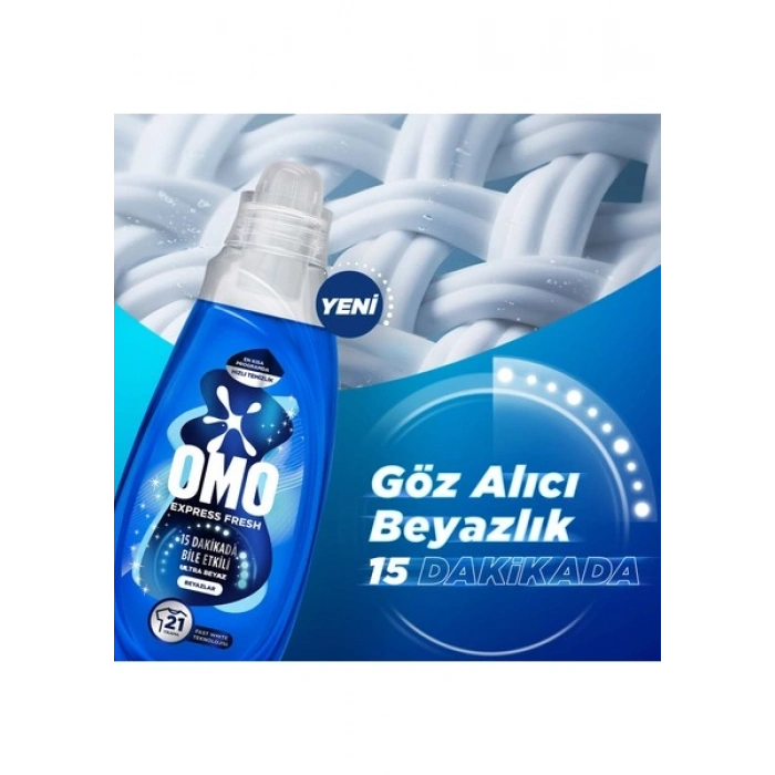 Omo Express Fresh Ultra Beyaz Sıvı Çamaşır Deterjanı 840 ml