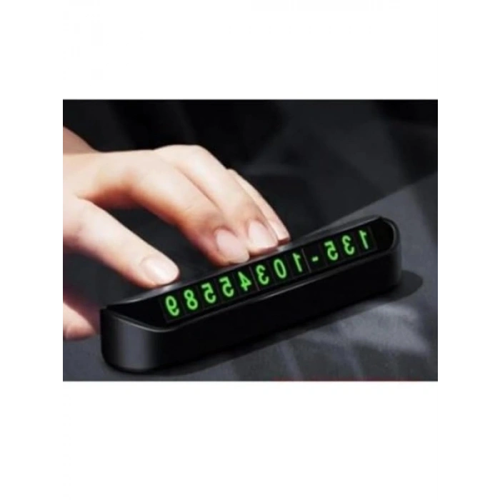 Ön Cam Parktel Numaratörü, Oto Telefon Numaralık Siyah Renk