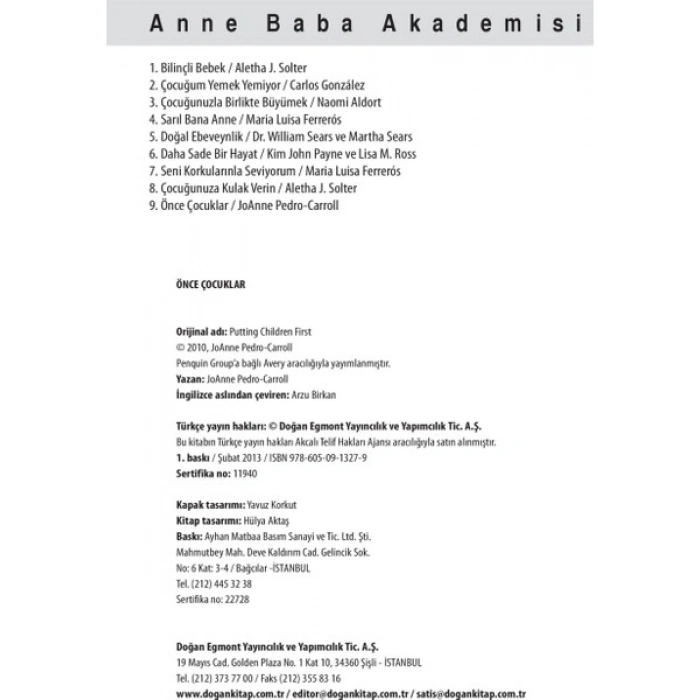 Önce Çocuklar - Joanne Pedro Carol