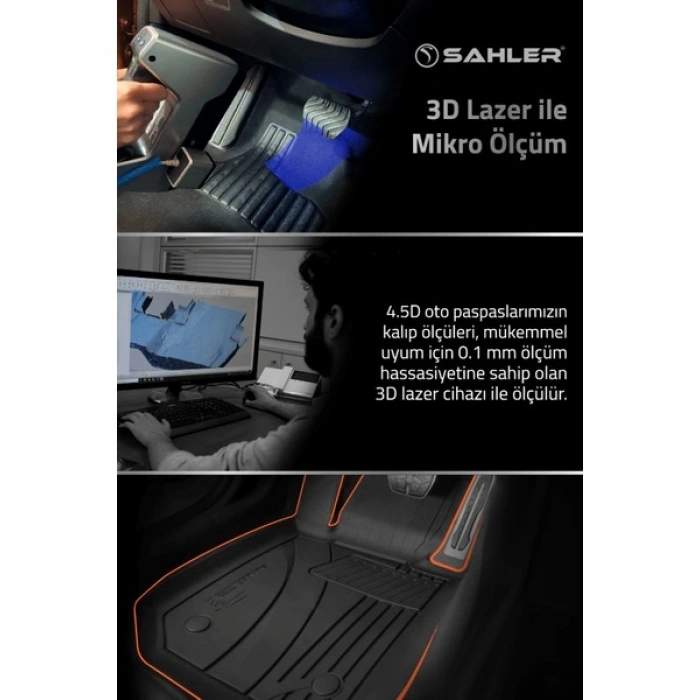 Opel Combo E Van 2li 2019+ Uyumlu SAHLER Araca Özel 4.5D Havuzlu Oto Paspas - Combo E