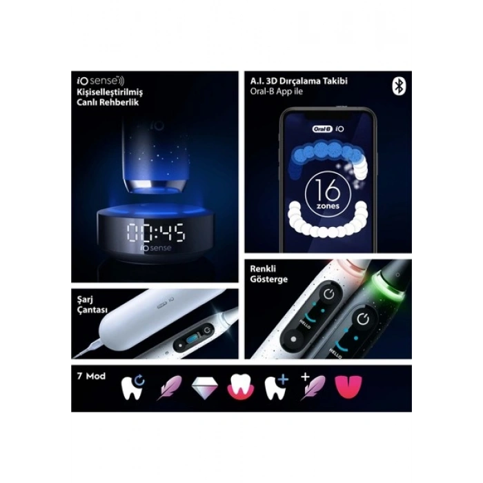 Oral-B iO 10 Şarjlı Diş Fırçası - Kozmik Siyah