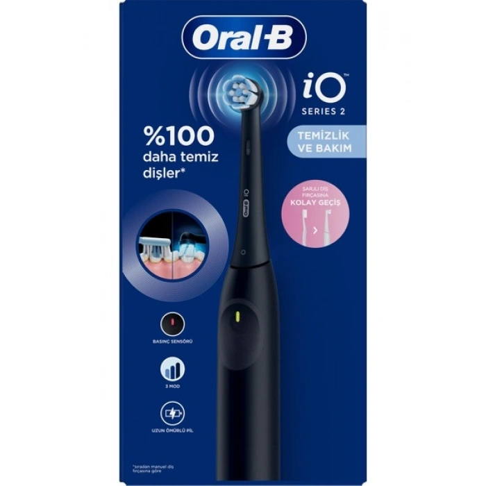 Oral-B iO 2 Şarjlı Diş Fırçası – Gece Siyahı
