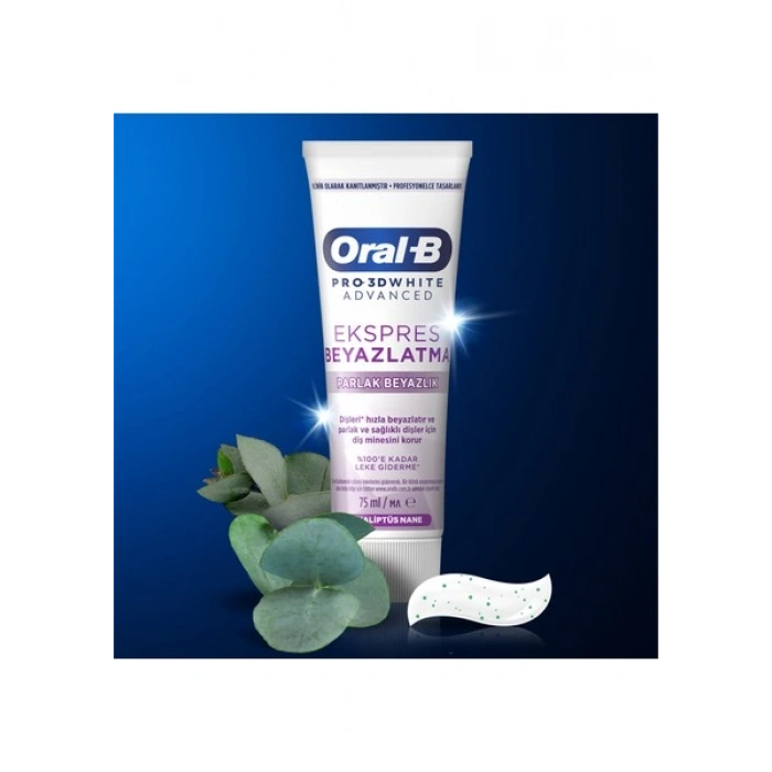 Oral-B Pro 3D White Advanced Ekspres Beyazlık Parlak Beyazlık Diş Macunu 75 ml