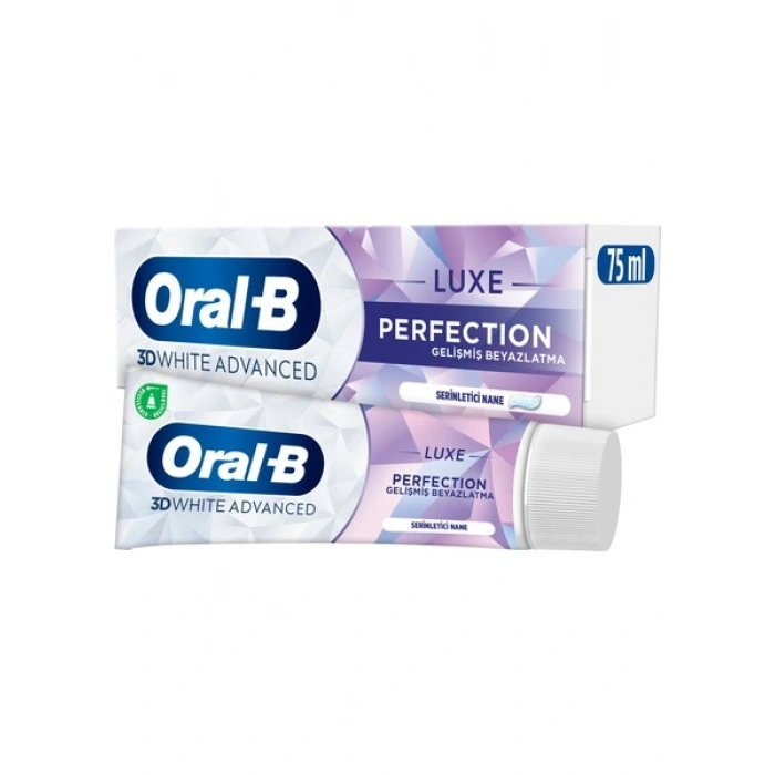 Oral-B Pro 3D White Advanced Luxe Perfection Nane Aromalı Diş Macunu 75 ml Florürlü Özellikli