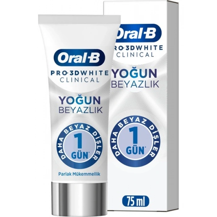 Oral-B Pro 3D White Clinical Yoğun Beyazlık Parlak Mükemmellik Diş Macunu 75 Ml