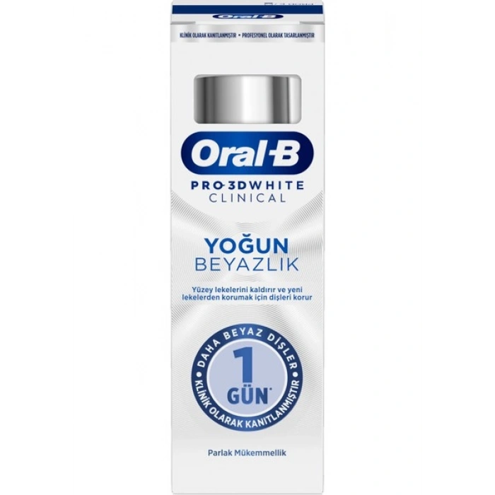 Oral-B Pro 3D White Clinical Yoğun Beyazlık Parlak Mükemmellik Diş Macunu 75 Ml