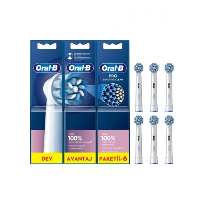 Oral-B Pro Sensitive Clean 6lı Diş Fırçası Yedek Başlığı EB60