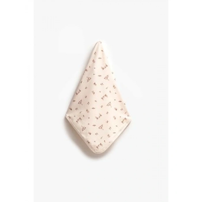 Ördek Desenli Çift Kat Pamuklu Bebe Battaniyesi