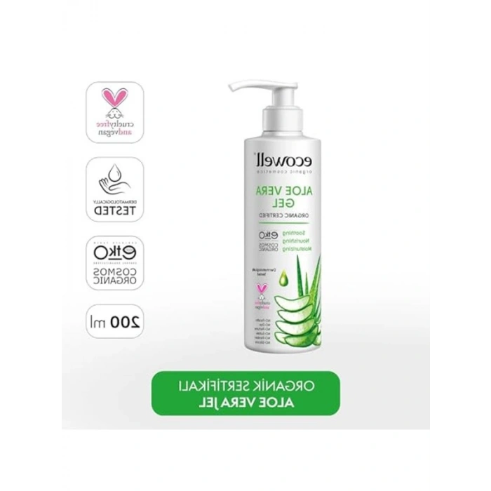 Organik Aloe Vera Jel 200 ml Cilt Bakımı İçin