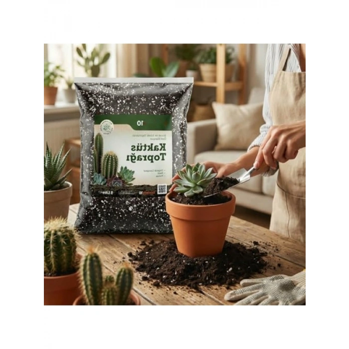 Organik Cocopeat ve Perlit Karışımlı Kaktüs Toprağı - 5 Litre