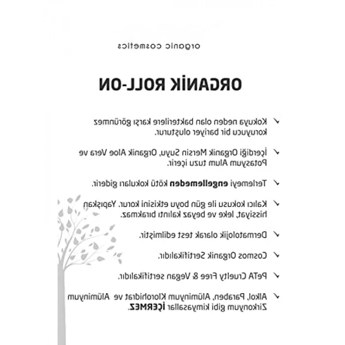 Organik Erkek Roll-On Deodorant - 75 ml