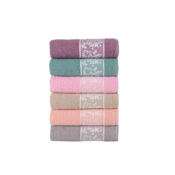 Organik Pamuklu Havlu Seti, 6 Adet 50x90 cm Boyutunda