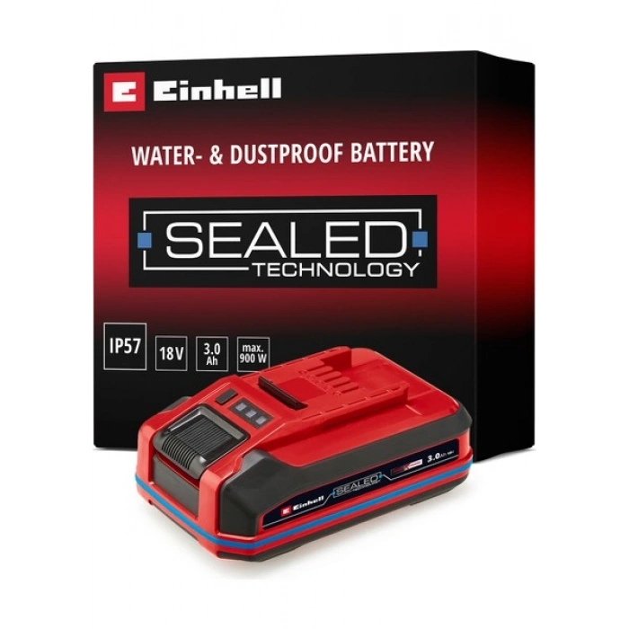 Orijinal Einhell 18 V 3.0 Ah SEALED Power X-Change Plus (18 V Akü, Su ve Toz Koruması, IP57 Koruma Sınıfı,Tüm PXC cihazları için evrensel kullanım, Şarj cihazı dahil değil) - 4511618