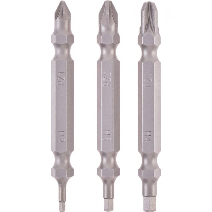Orijinal Einhell Çift Uçlu Bit Seti, 3 Parça, 65 mm, PZ/H (Krom Vanadyum, Çok Yönlü Uç Profilleri, E 6.3 Sap) - 49130420