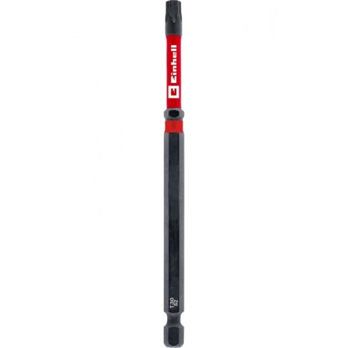Orijinal Einhell Darbeli Bit – Çift Torsiyonlu, 120 mm, T30 (S2 Çelik, Yüksek Dayanıklılık, Çift Torsiyon Etkisi, Kırmızı Renk Halkası, E 6.3 Sap) - 49132270