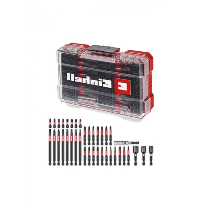 Orijinal Einhell M-CASE 38-Parça Darbeye Dayanıklı Uç Seti (25 mm, 50 mm Ve 90 mm Uçlar, Altıgen Lokmalar, 60 mm Uç Tutucu, Saklama Kutusu Dahil) - 49109250