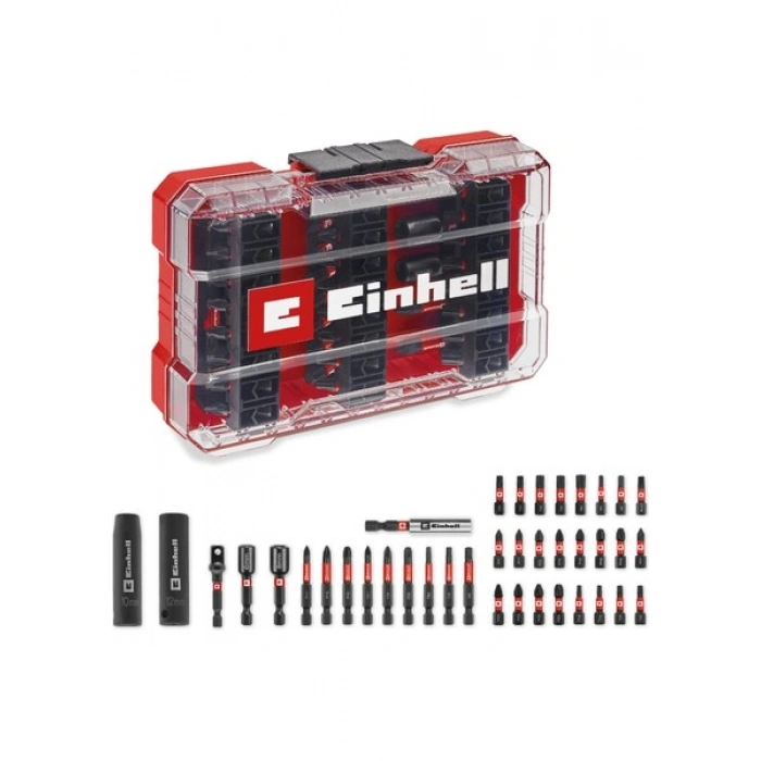 Orijinal Einhell M-CASE 39 Parça Vidalama Bits Uç ve Soket Seti (25 mm Bitler, 50 mm Bitler, Altı Köşe Lokmalar, Uzun Lokmalar, Lokma Adaptörü, 60 mm Bit Tutucu, Saklama Kutusu Dahil) - 49109220