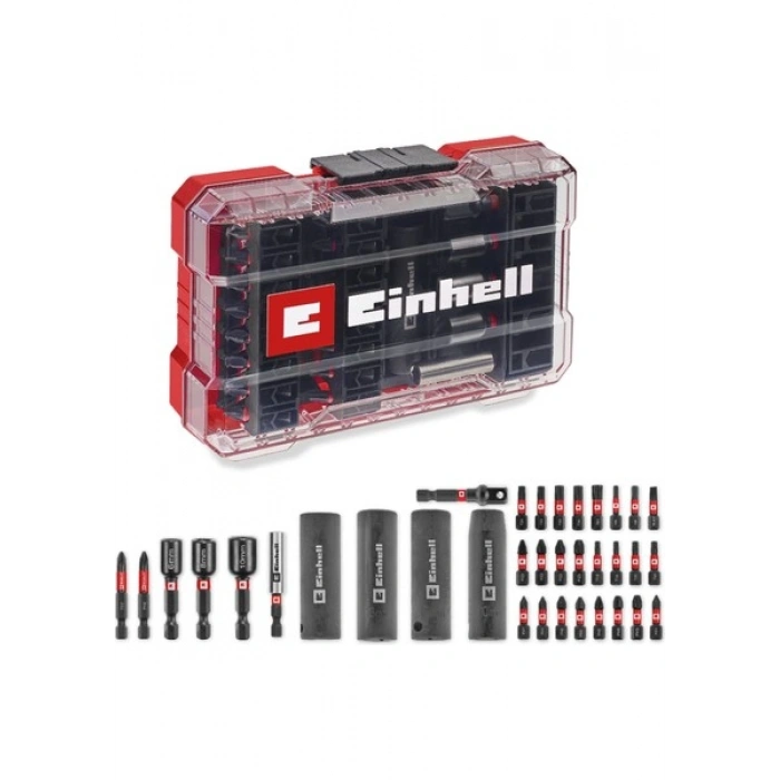 Orijinal Einhell M-CASE Vidalama Bits ve Soket Seti – 35 Parça (25 mm Bitler, 50 mm Bitler, Altıgen Lokmalar, Uzun Lokmalar, Lokma Adaptörü, 60 mm Bit Tutucu ve Saklama Kutusu Dahil) - 49109230