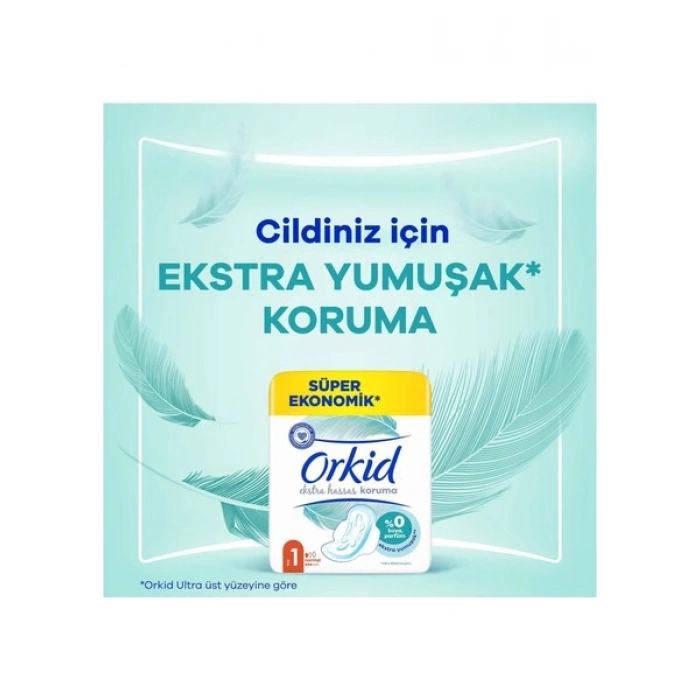Orkid Extra Hassas Hijyenik Ped Uzun Normal (Boy 1) 24 Adet Ped