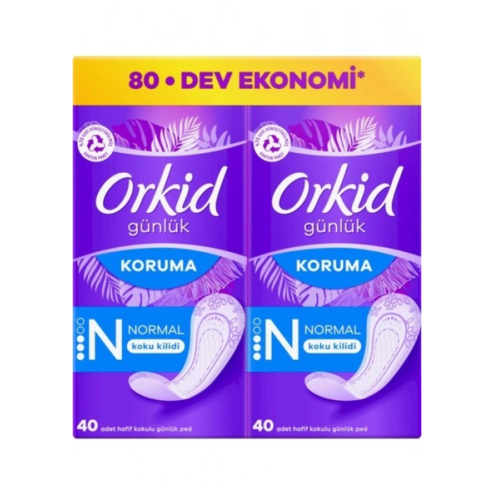 Orkid Günlük Ped Dev Ekonomik Paket Normal 80 Adet Ped
