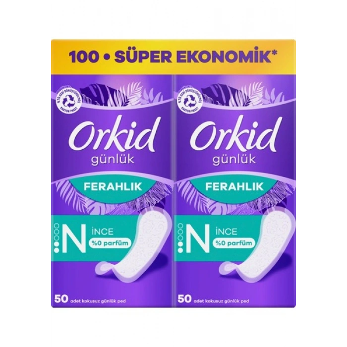 Orkid Yaprak Günlük Ped Süper Ekonomik Paket Normal 100 Adet Ped