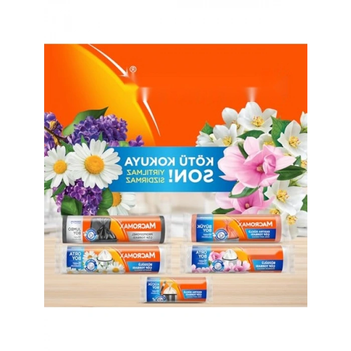 Orta Boy 10lu Büzgülü Çöp Torbası (Lila)