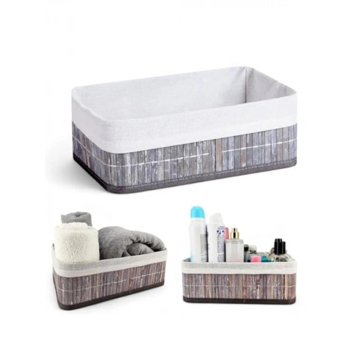 Orta Boy Bambu Çok Amaçlı Saklama Kutusu