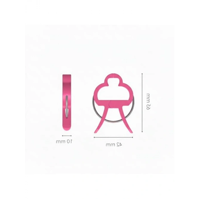 Orta Boy Bitki Bağlama Mandalı, 10 Adet Pembe Renkli
