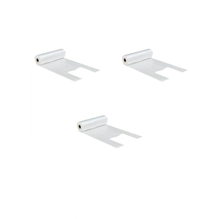 Orta Boy Şeffaf Tek Kullanımlık Market Poşet - 200 Adetlik 3 Rulo