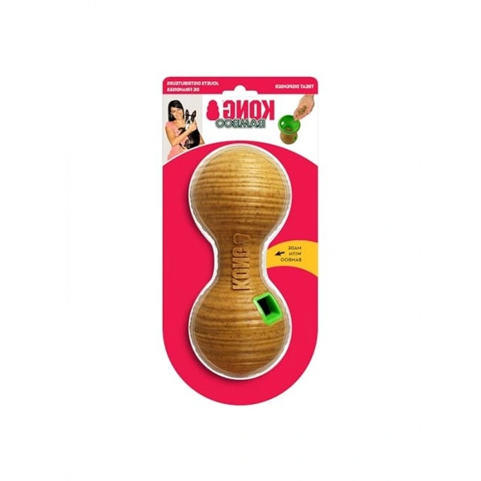 Orta Boyut Dambıl Köpek Oyuncağı, Bambu Besleyici