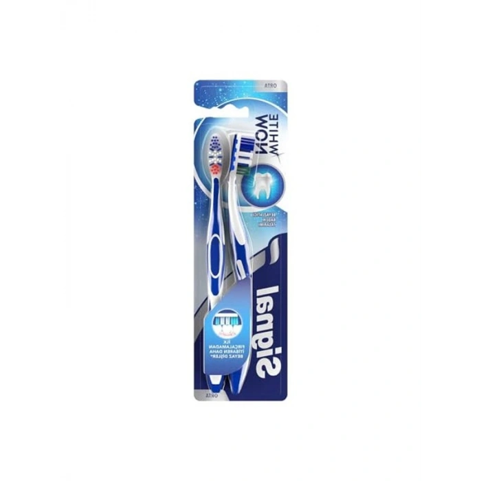 Orta Diş Fırçası - 2li (1+1) Beyaz