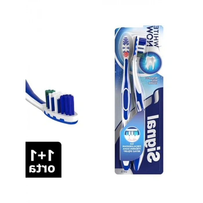Orta Diş Fırçası - 2li (1+1) Beyaz