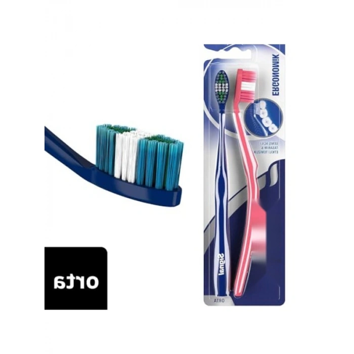 Orta Diş Fırçası 2li Set - Ergonomik Tasarım