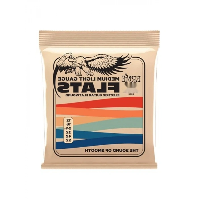 Orta Işık Düz Sarımlı Elektro Gitar Telleri, 12-52 Kalınlık