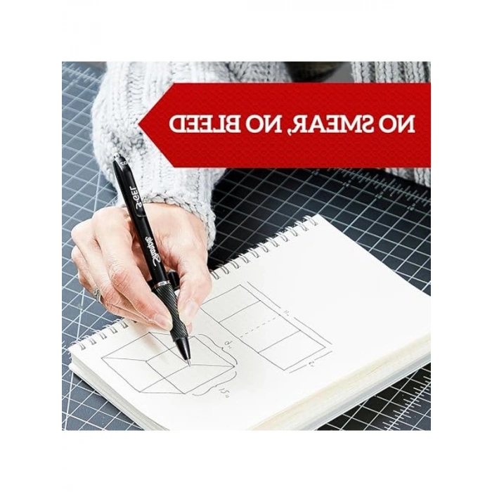 Orta uçlu jel kalem, 0,7 mm mavi mürekkep, 12 adet set