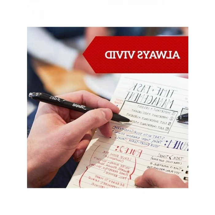 Orta uçlu jel kalem, 0,7 mm mavi mürekkep, 12 adet set