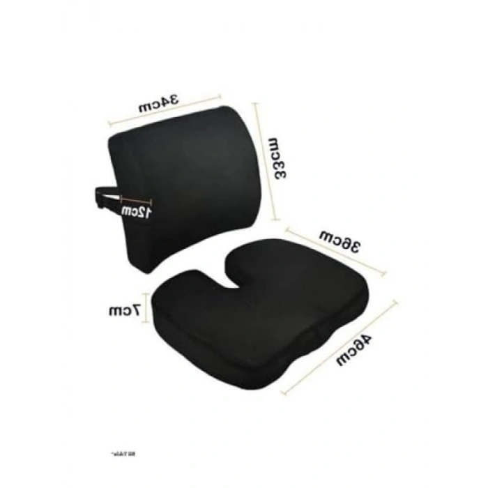 Ortopedik Bel ve Oturma Minderi Seti - Ekonomik, Visco, Konforlu