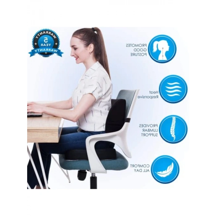 Ortopedik Bel Yastığı ve Oturma Minderi Seti