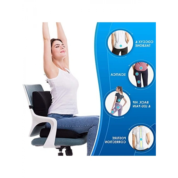 Ortopedik Bel Yastığı ve Oturma Minderi Seti