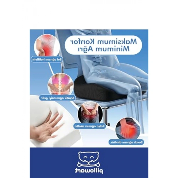 Ortopedik Oturma Minderi, Visco Malzeme, Çok Amaçlı Kullanım