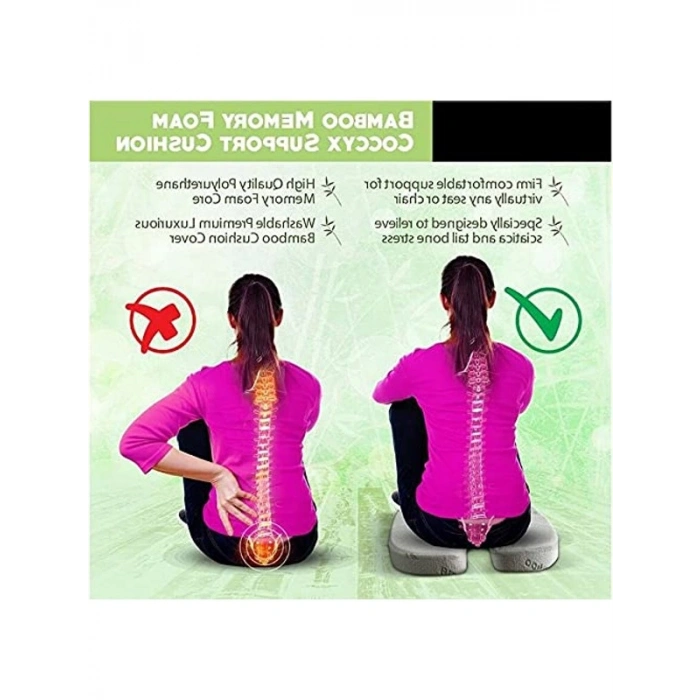 Ortopedik Oturma Simidi Yastığı, Visco Kumaş, Hemoroid İçin