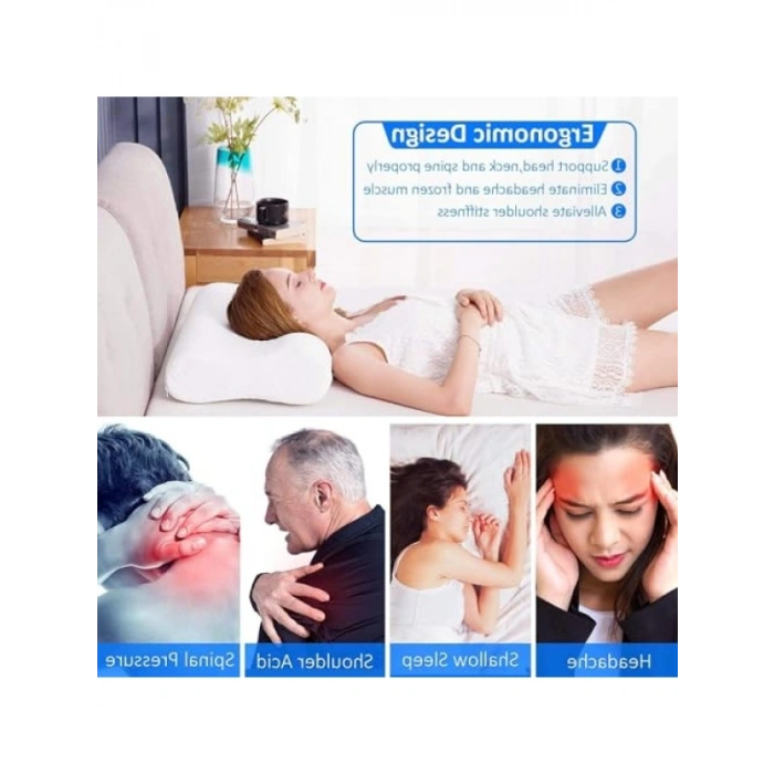 Ortopedik Viskoelastik Boyun Yastığı - İki Tepeli Tasarım