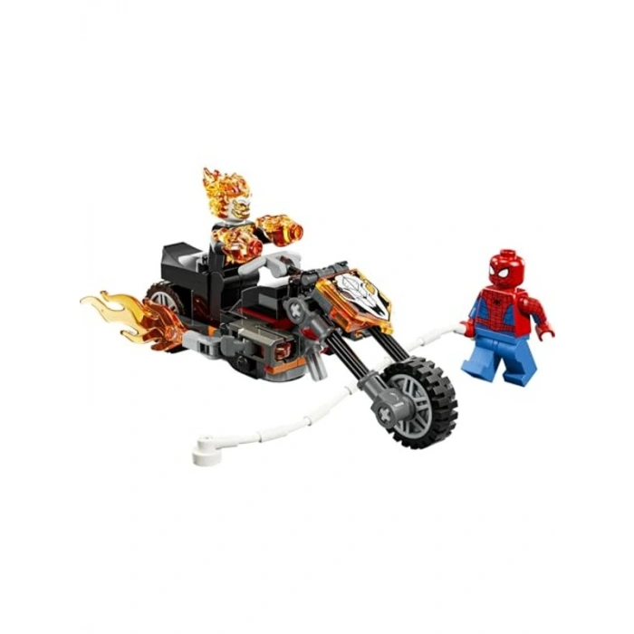 Örümcek Adam ve Ghost Rider Temalı Motosiklet Yapım Seti, 72 Parça ile 6 Yaş ve Üzeri Çocuklar içi