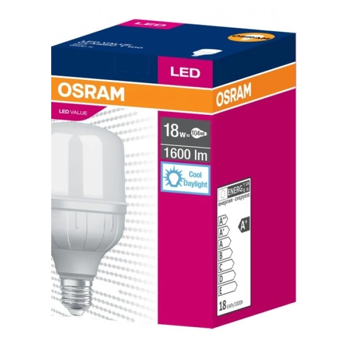 Osram LED Jumbo 18W 6500K 1600LM E27 Duy Beyaz Işık Ampul