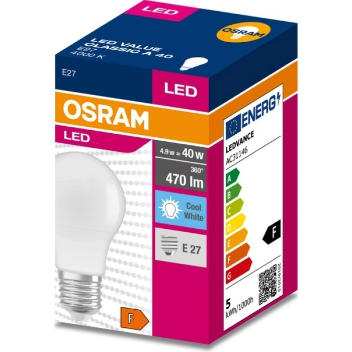 Osram LED Lamba 4,9W Beyaz Işık E27