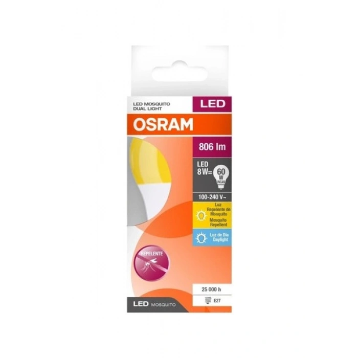 Osram Sinek Kovucu 8W Beyaz-Sarı Işık E-27 840lm Led Ampul